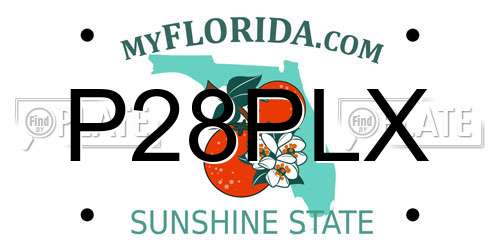 P28PLX Florida License Plate