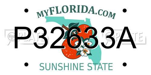 P32633A Florida License Plate
