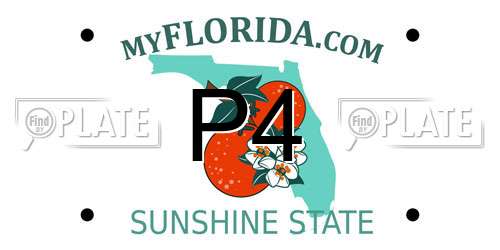 P4 Florida License Plate