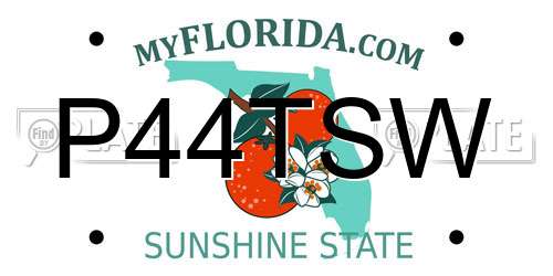 P44TSW Florida License Plate