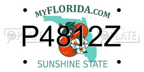 P4812Z Florida License Plate