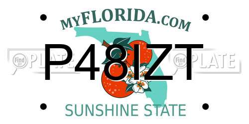 P48IZT Florida License Plate