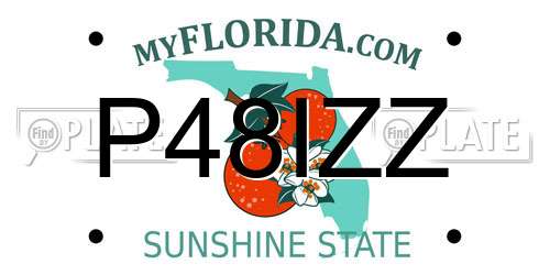 P48IZZ Florida License Plate
