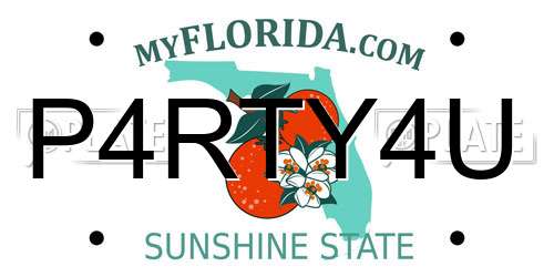 P4RTY4U Florida License Plate