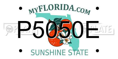 P5050E Florida License Plate