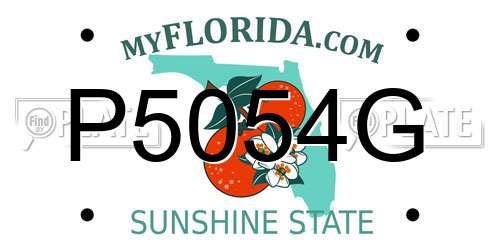 P5054G Florida License Plate