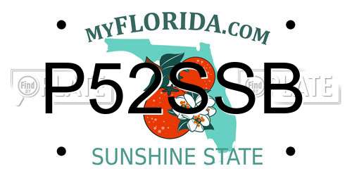 P52SSB Florida License Plate