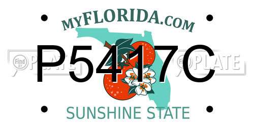 P5417C Florida License Plate