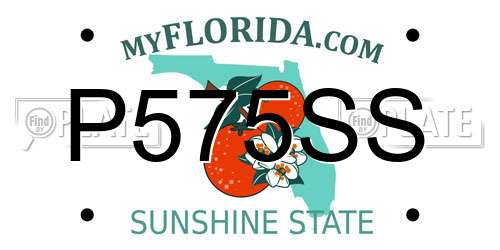 P575SS Florida License Plate