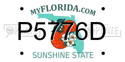 P5776D Florida License Plate