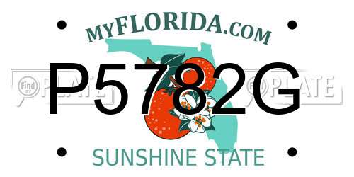 P5782G Florida License Plate