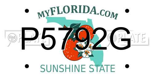 P5792G Florida License Plate