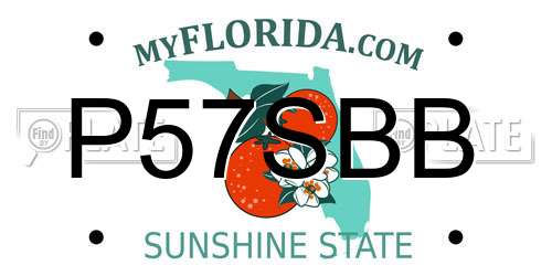 P57SBB Florida License Plate
