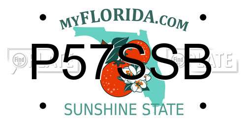 P57SSB Florida License Plate
