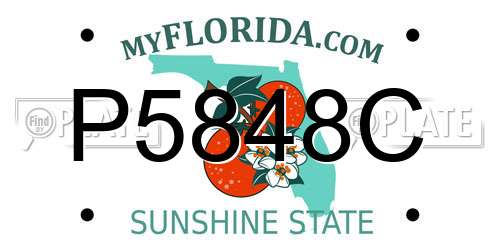 P5848C Florida License Plate