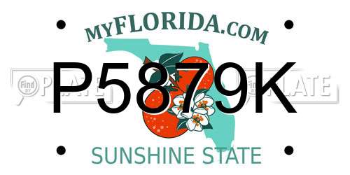 P5879K Florida License Plate