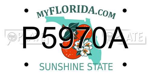 P5970A Florida License Plate