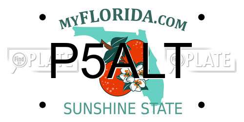 P5ALT Florida License Plate