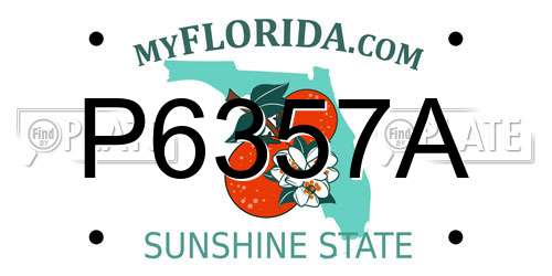 P6357A Florida License Plate