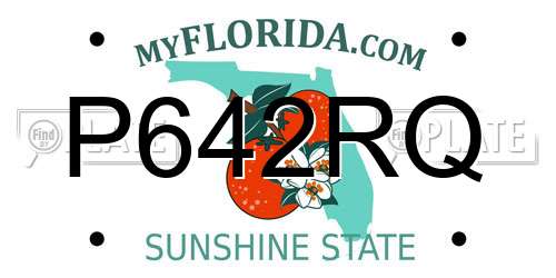 P642RQ Florida License Plate