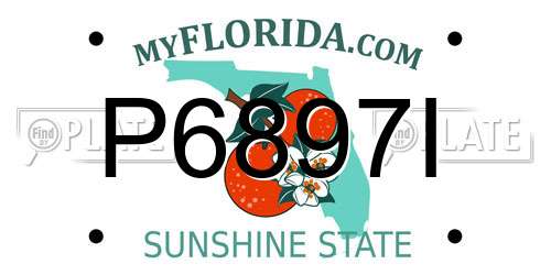 P6897I Florida License Plate