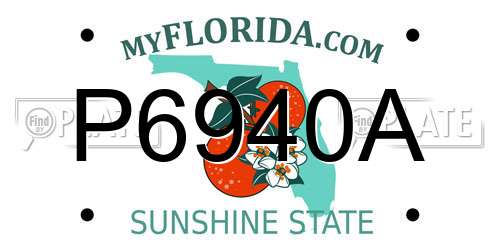 P6940A Florida License Plate