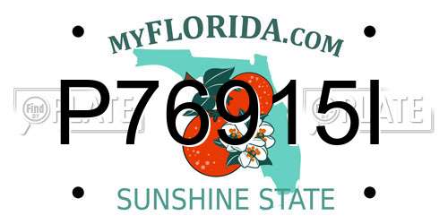 P76915I Florida License Plate