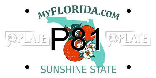P81 Florida License Plate