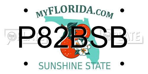 P82BSB Florida License Plate