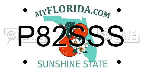 P82SSS Florida License Plate