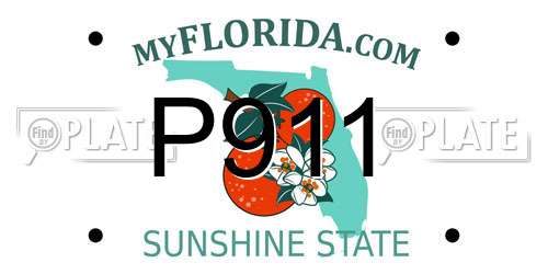 P911 Florida License Plate