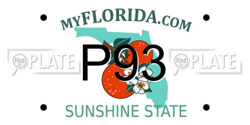P93 Florida License Plate