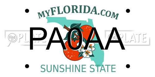PA0AA Florida License Plate