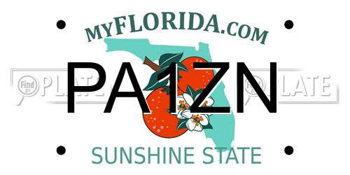 PA1ZN Florida License Plate