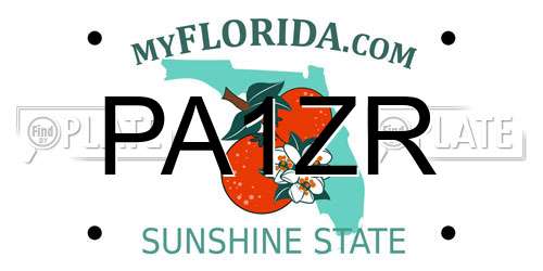 PA1ZR Florida License Plate