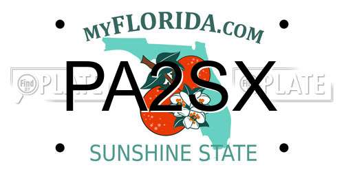 PA2SX Florida License Plate