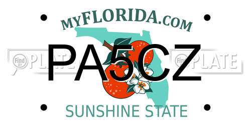 PA5CZ Florida License Plate