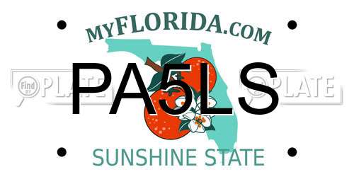 PA5LS Florida License Plate