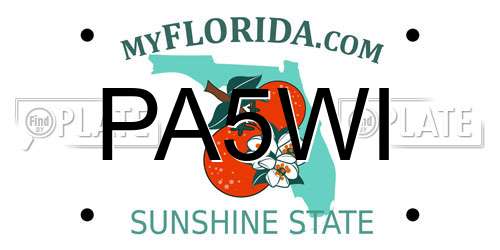 PA5WI Florida License Plate