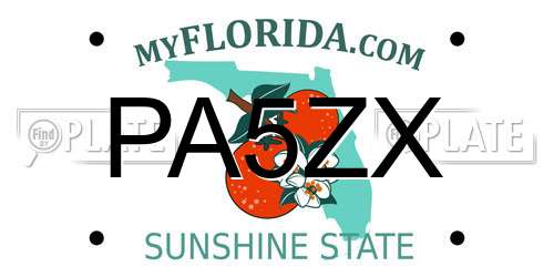PA5ZX Florida License Plate