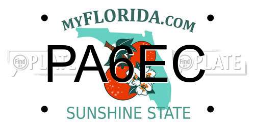 PA6EC Florida License Plate