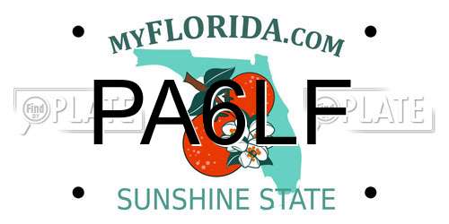 PA6LF Florida License Plate