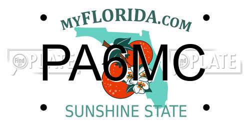 PA6MC Florida License Plate