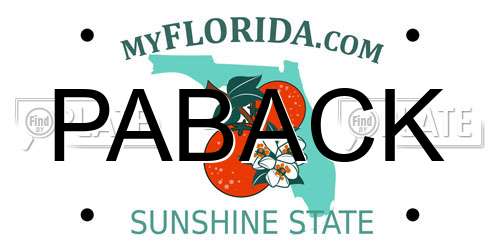 PABACK Florida License Plate