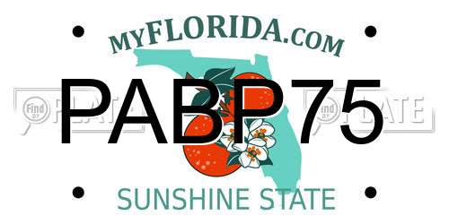 PABP75 Florida License Plate
