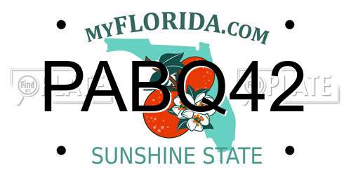 PABQ42 Florida License Plate