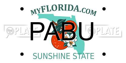 PABU Florida License Plate
