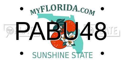 PABU48 Florida License Plate