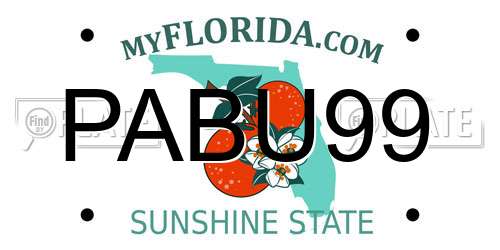 PABU99 Florida License Plate