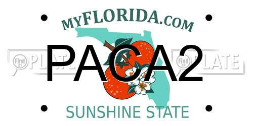 PACA2 Florida License Plate